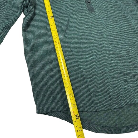 NWOT Alternative Apparel Rib Knit Top Sz.L Half Button Dark Green Basic Y2K - Picture 9 of 10